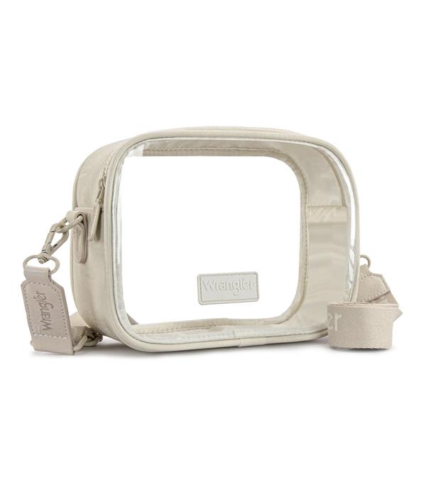 Wrangler Clear Crossbody Stadium Bag (Beige) - Sold