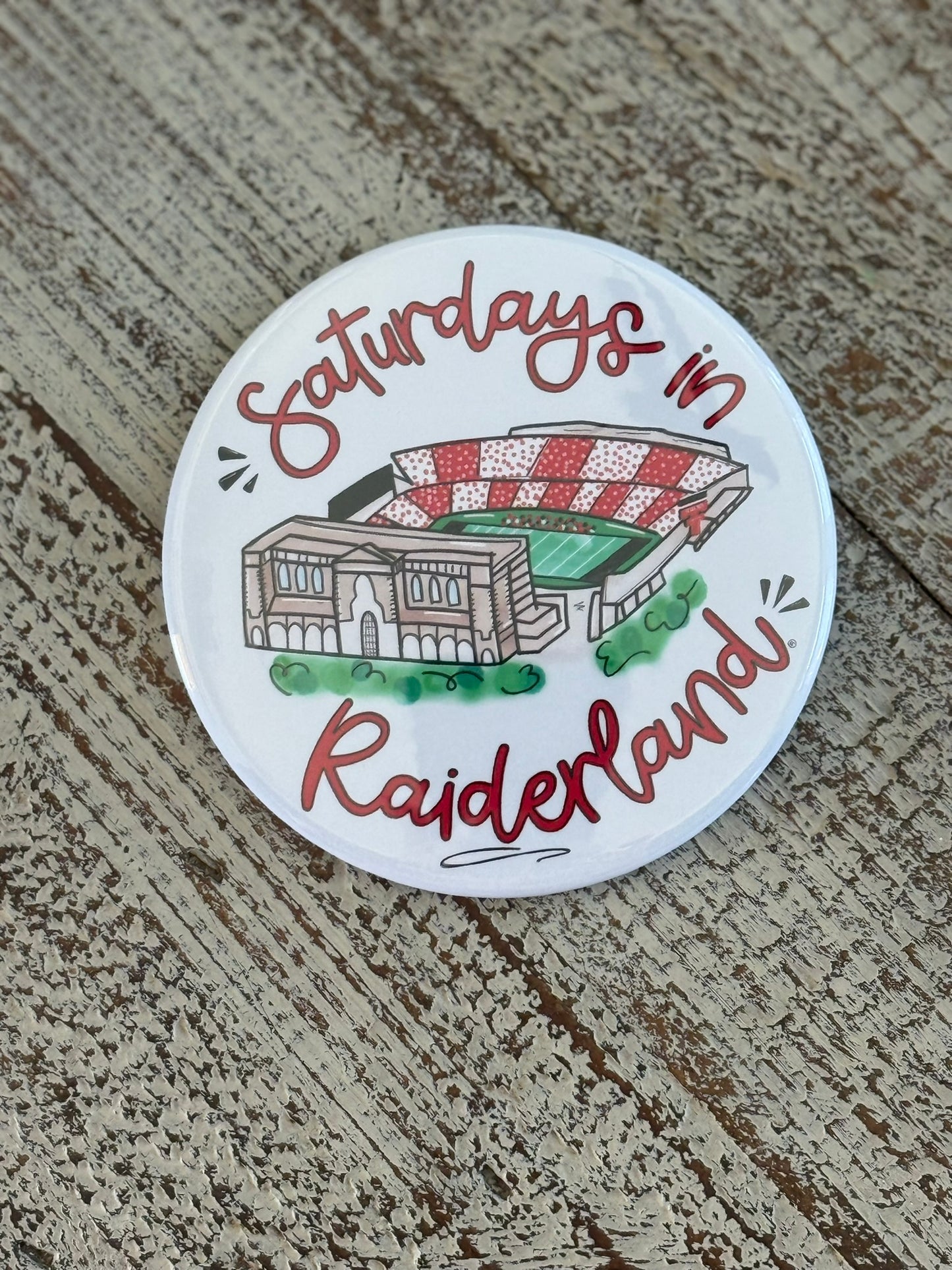 Stadium "Saturdays in Raiderland" Button