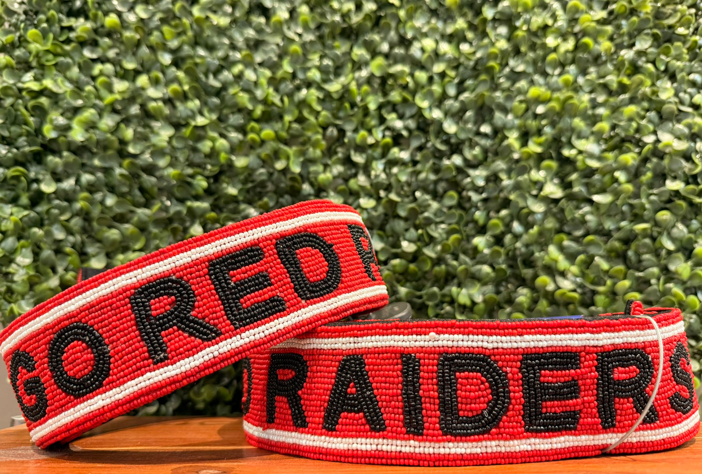 Beaded Red Raider Purse Strap
