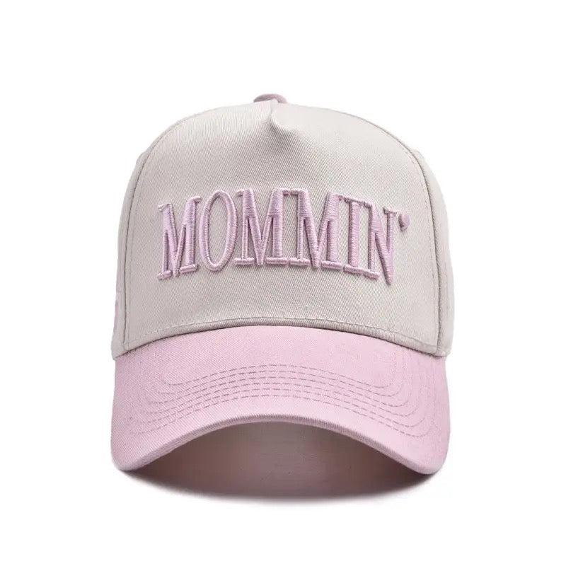 Cream-Colored Pink Baseball Hat MOMMIN