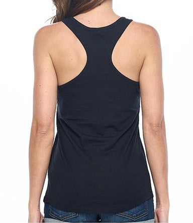 God Bless America Graphic Black Racerback Tank
