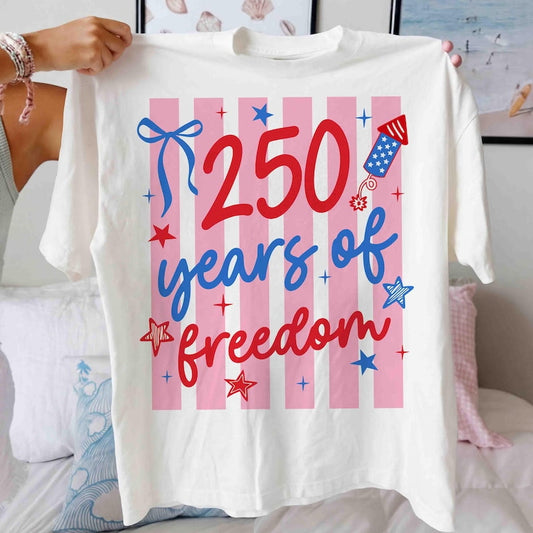 White "250 Years of Freedom" T-Shirt