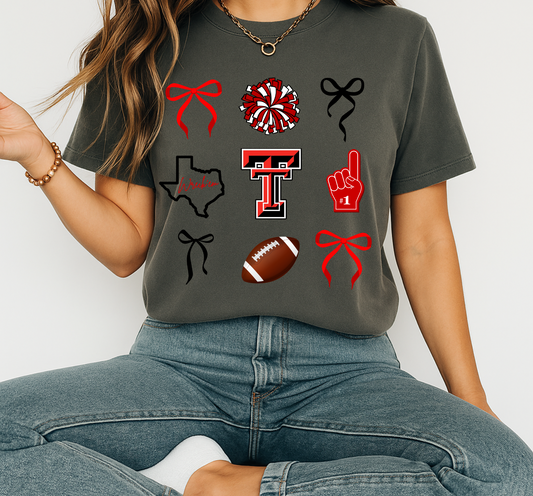 Gray Short Sleeve "Texas Tech"