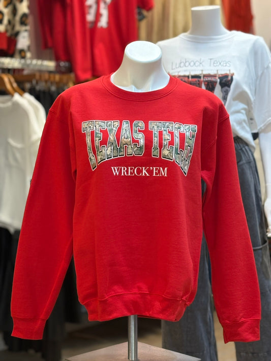 Texas Tech Wreck 'Em Long Sleeve Sweat Top