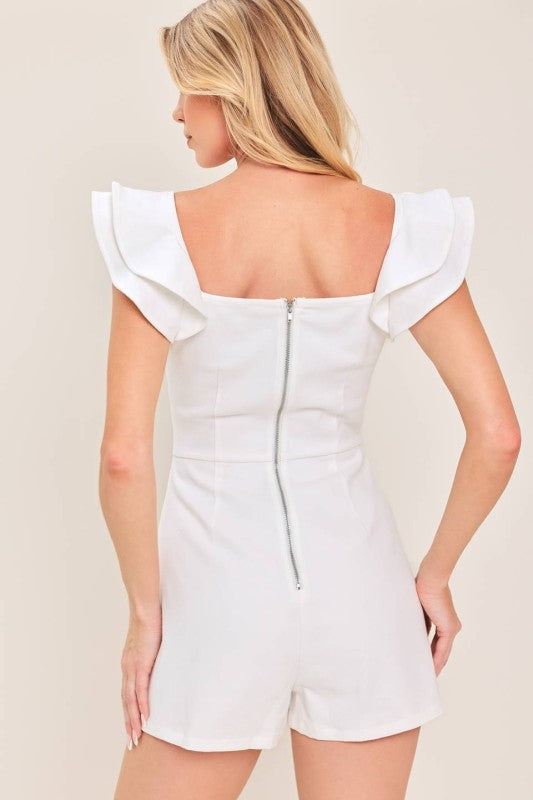 Women's Solid Woven Romper
