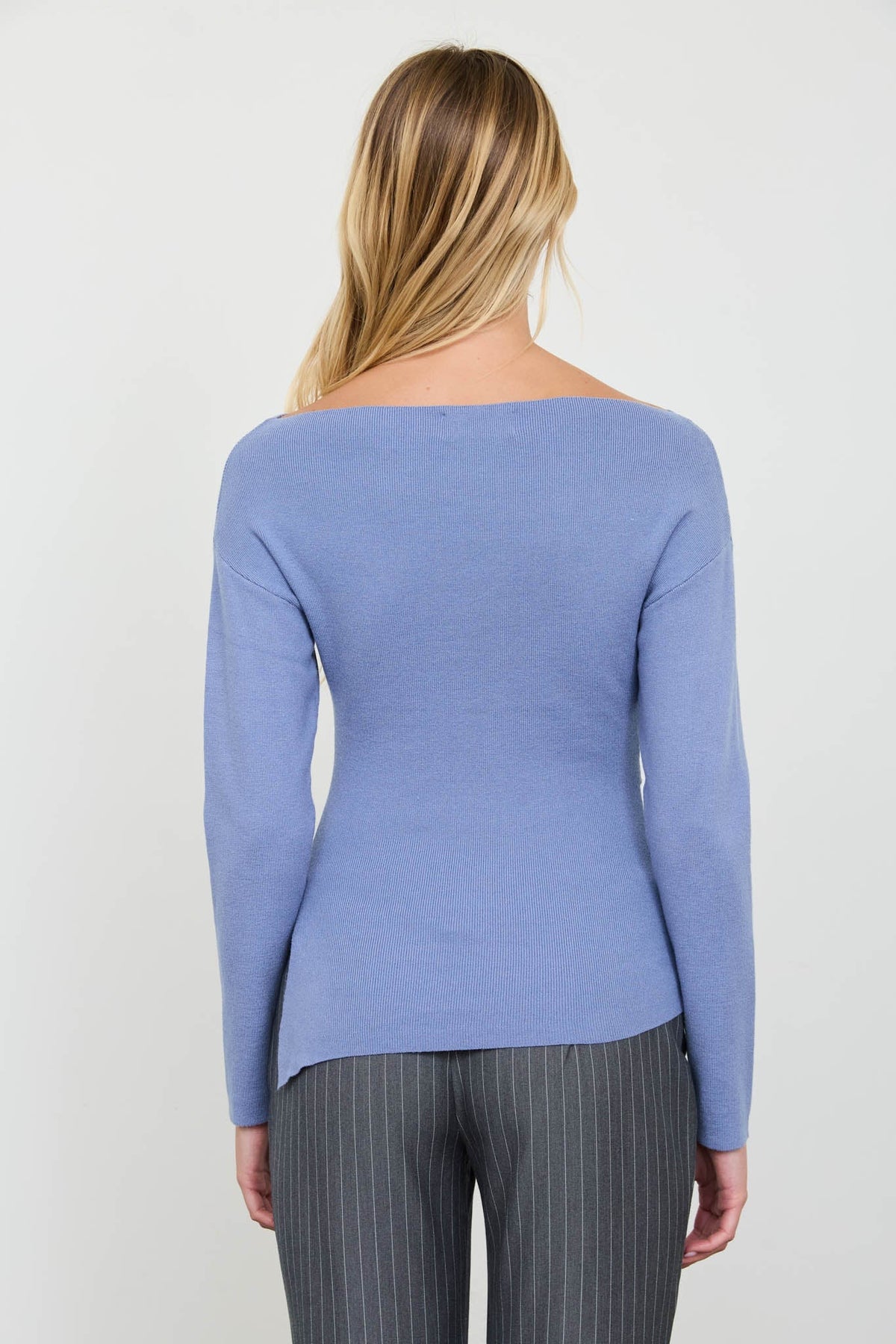 Women's  Off-the-Shoulder Side-Slit Knit Sweater