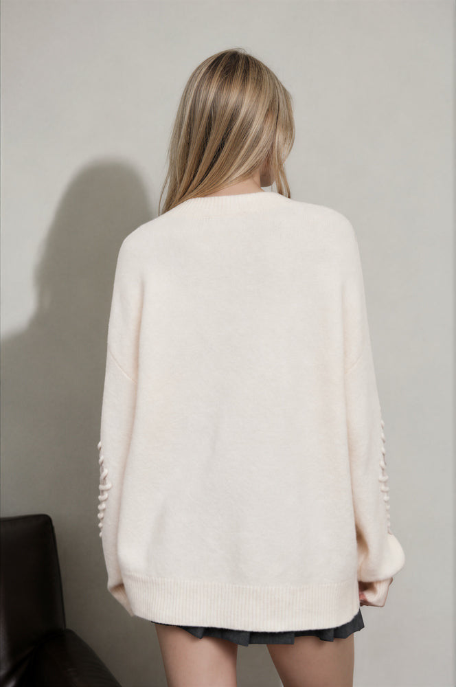 Women's Argyle Whipstitch Crew Neck Sweater