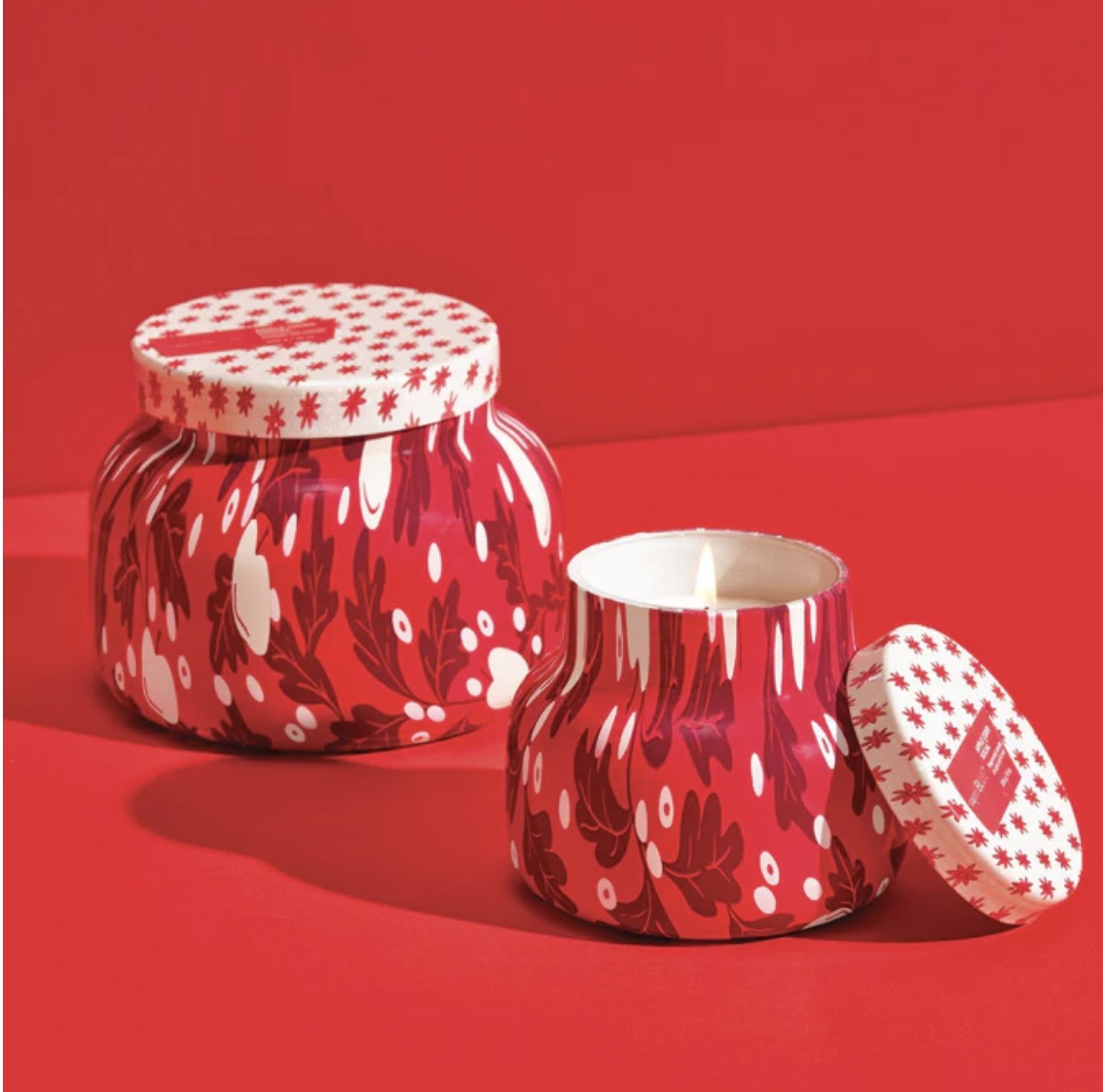 Capri BLUE - Apple Cider Social Holiday Pattern Play Petite Candle
