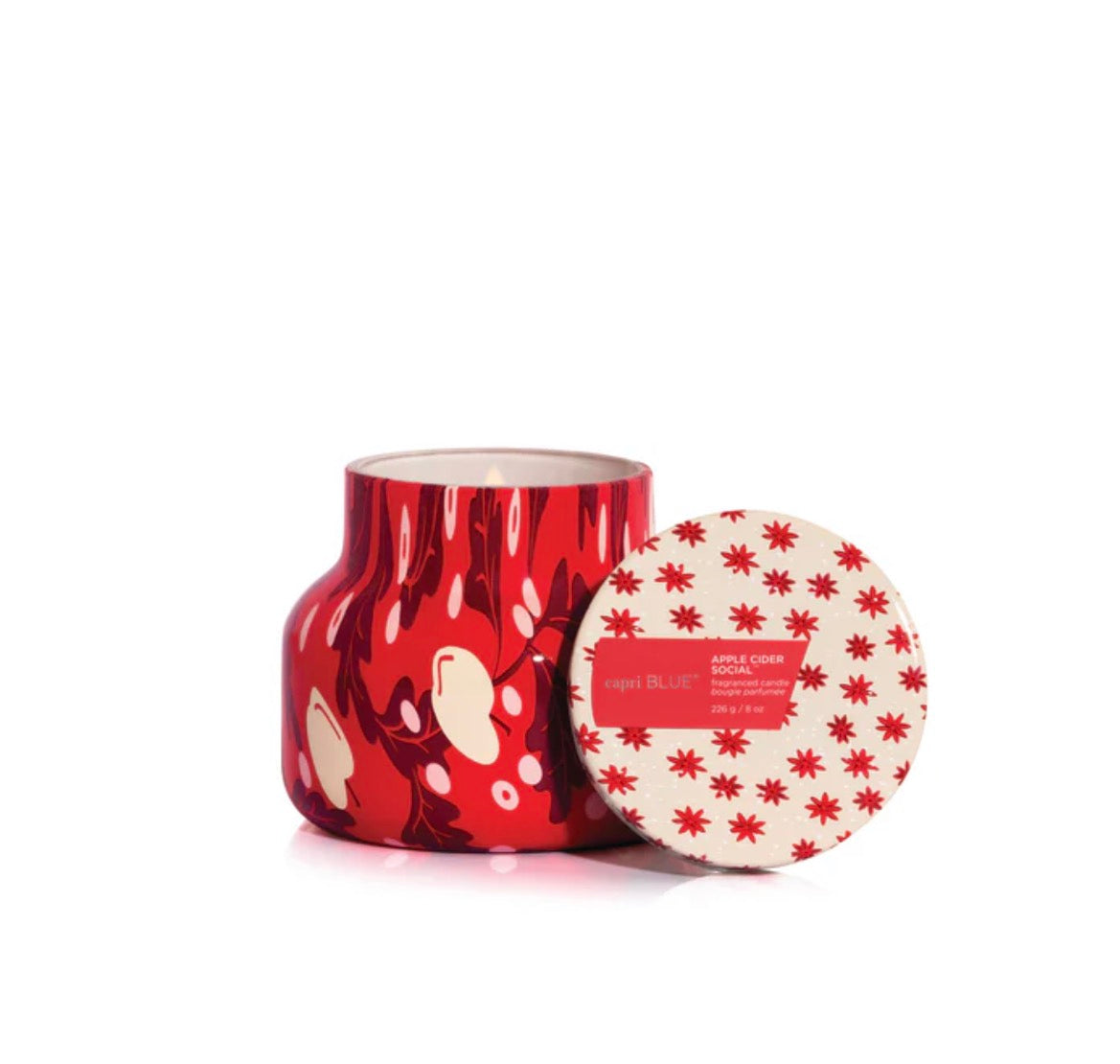 Capri BLUE - Apple Cider Social Holiday Pattern Play Petite Candle