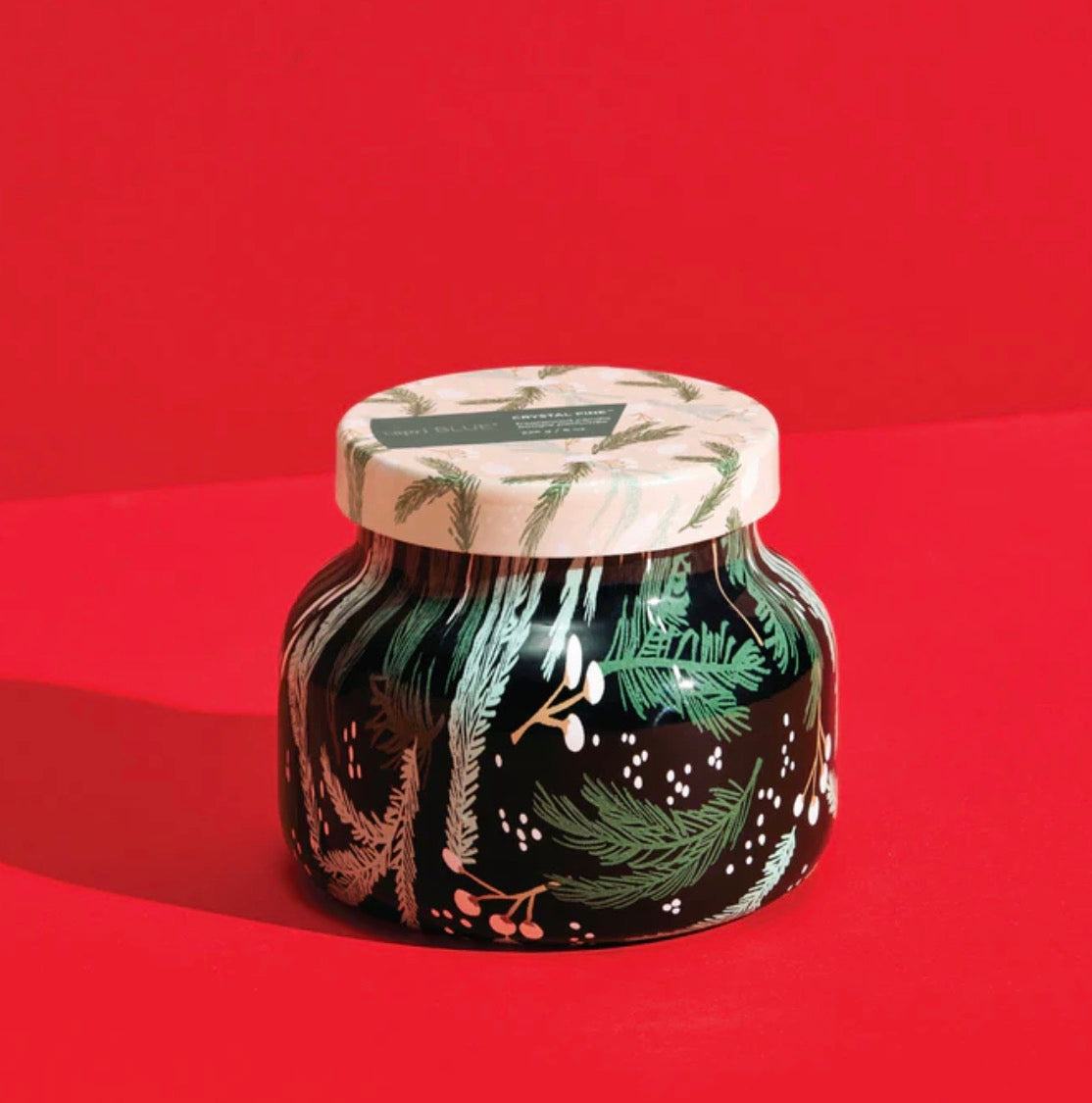 Capri BLUE - Crystal Pine Holiday Pattern Play Petite Candle
