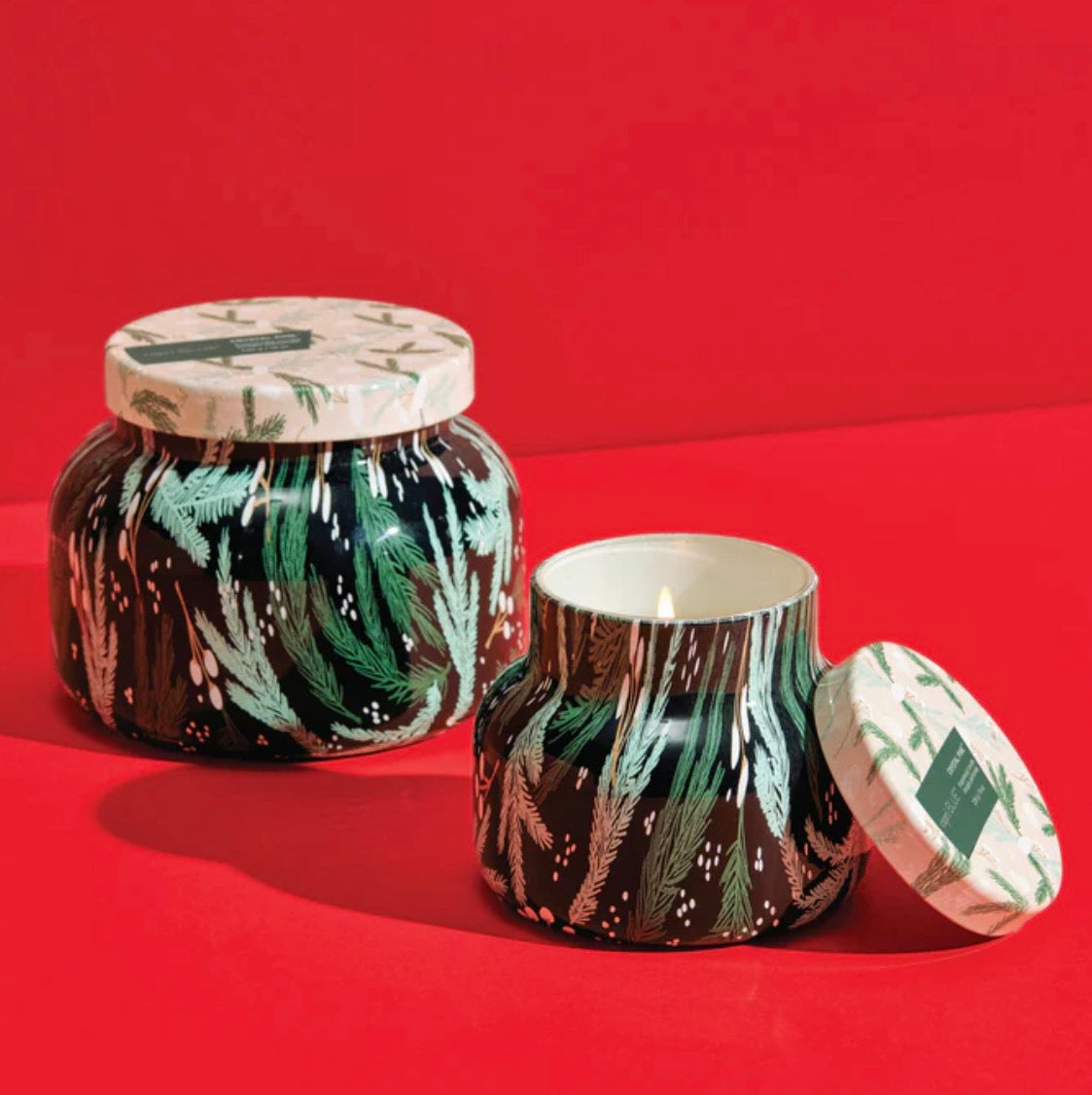 Capri BLUE - Crystal Pine Holiday Pattern Play Petite Candle