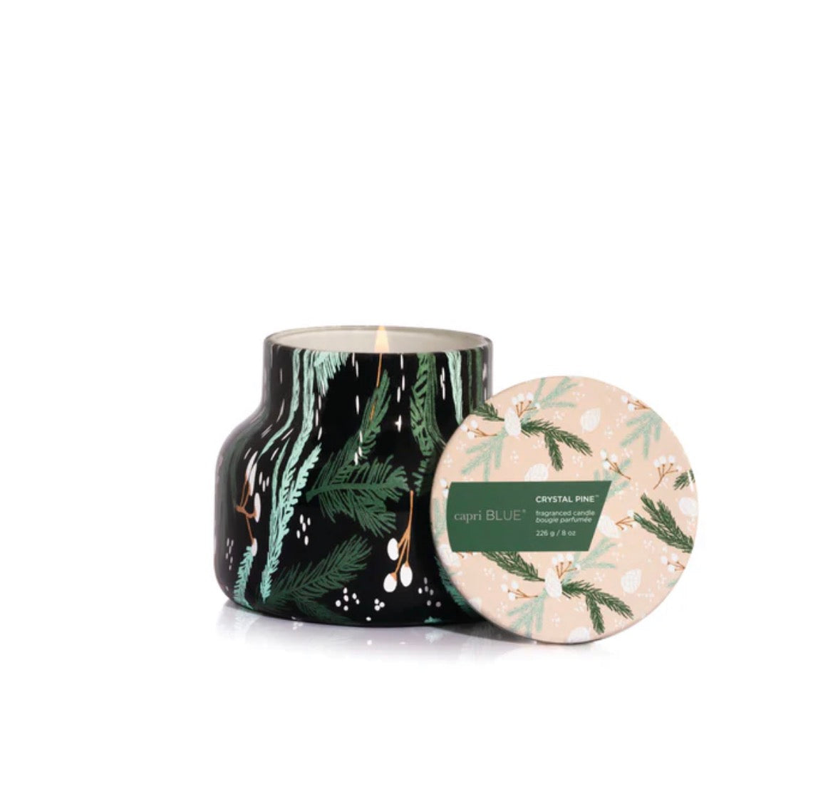 Capri BLUE - Crystal Pine Holiday Pattern Play Petite Candle