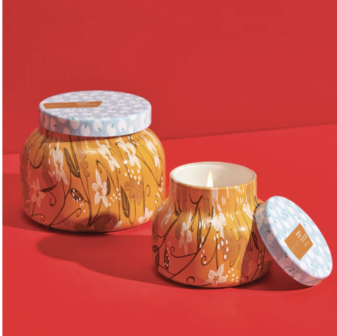 Capri BLUE - Pumpkin Dulce Holiday Pattern Play Petite Candle