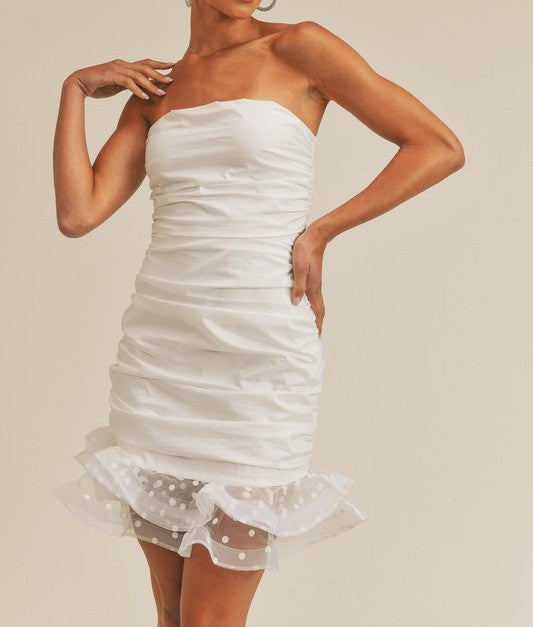 White Tulle Mini Dress