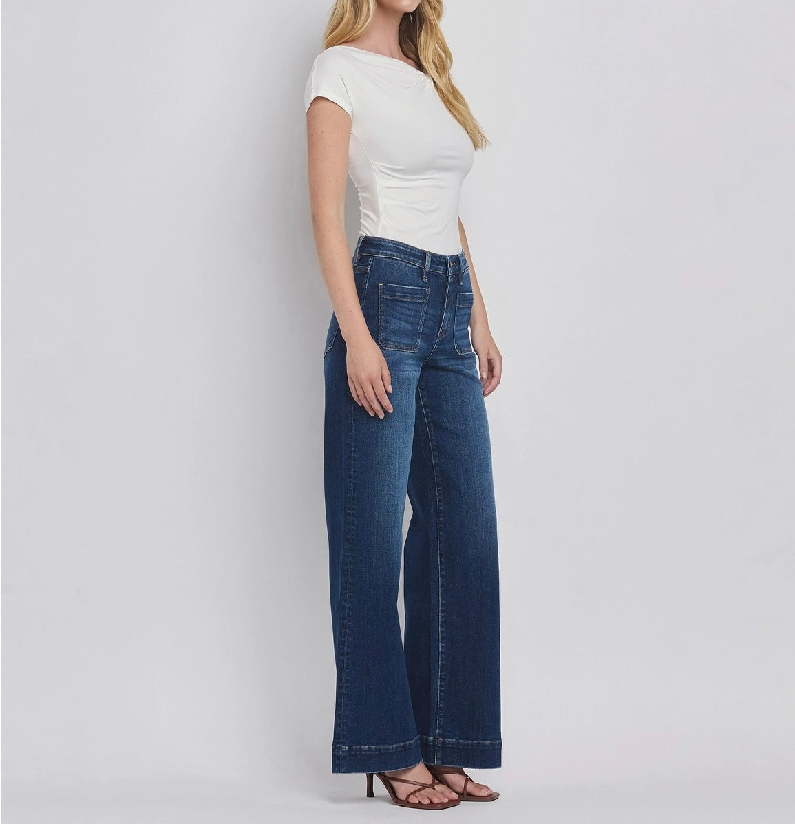 Flying Monkey High Rise Wide Trouser Jeans