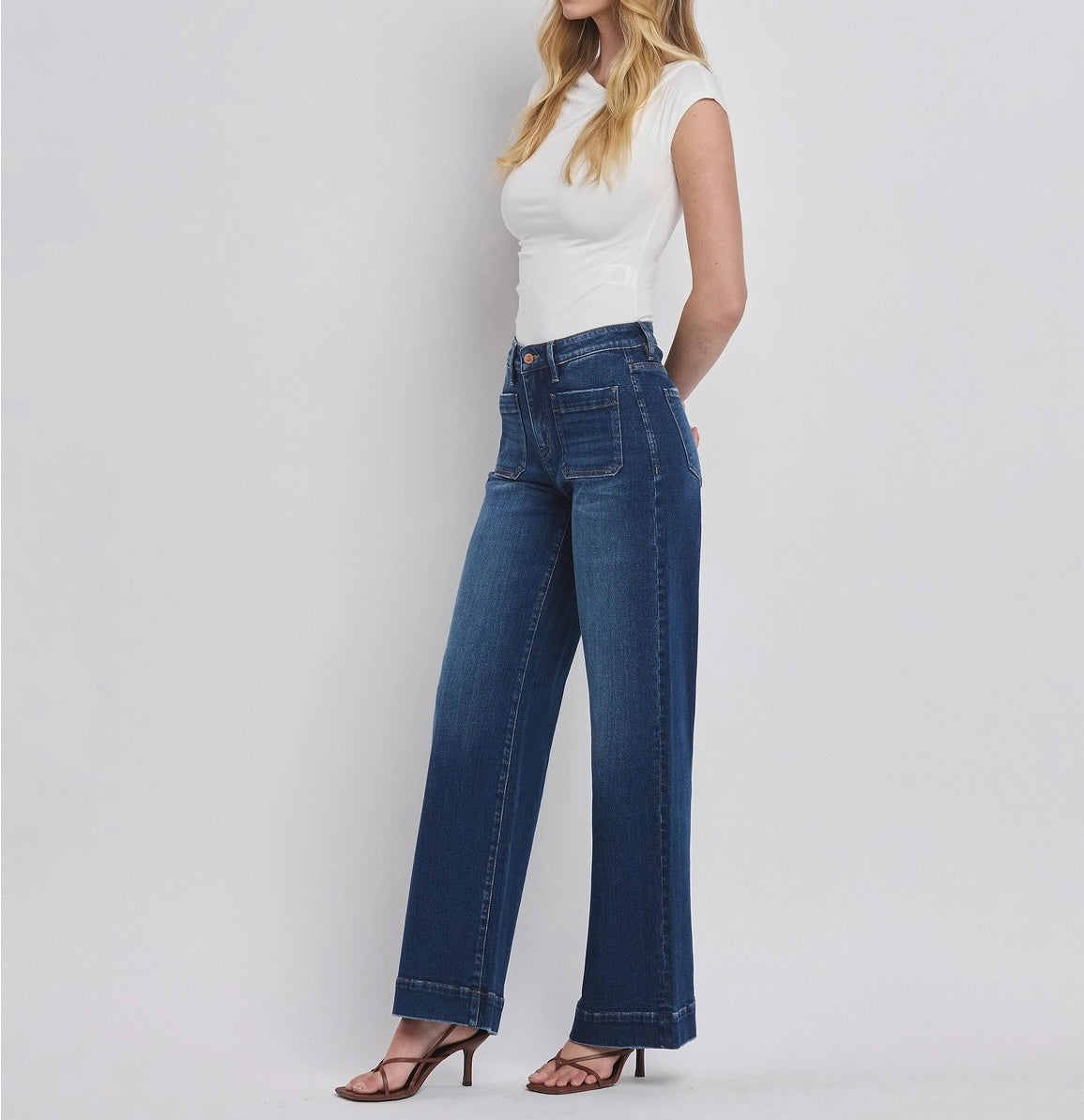 Flying Monkey High Rise Wide Trouser Jeans