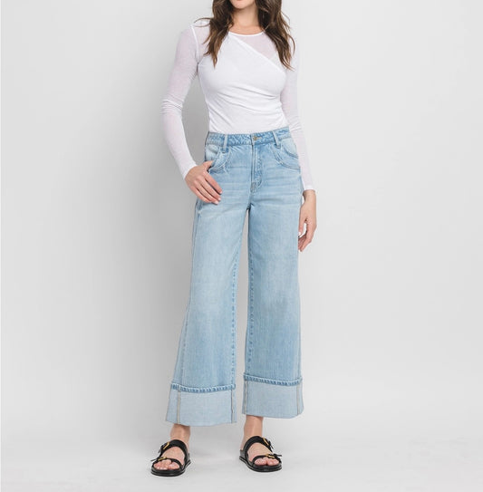 Vervet by Flying Monkey Super High Rise Cuffed Jeans