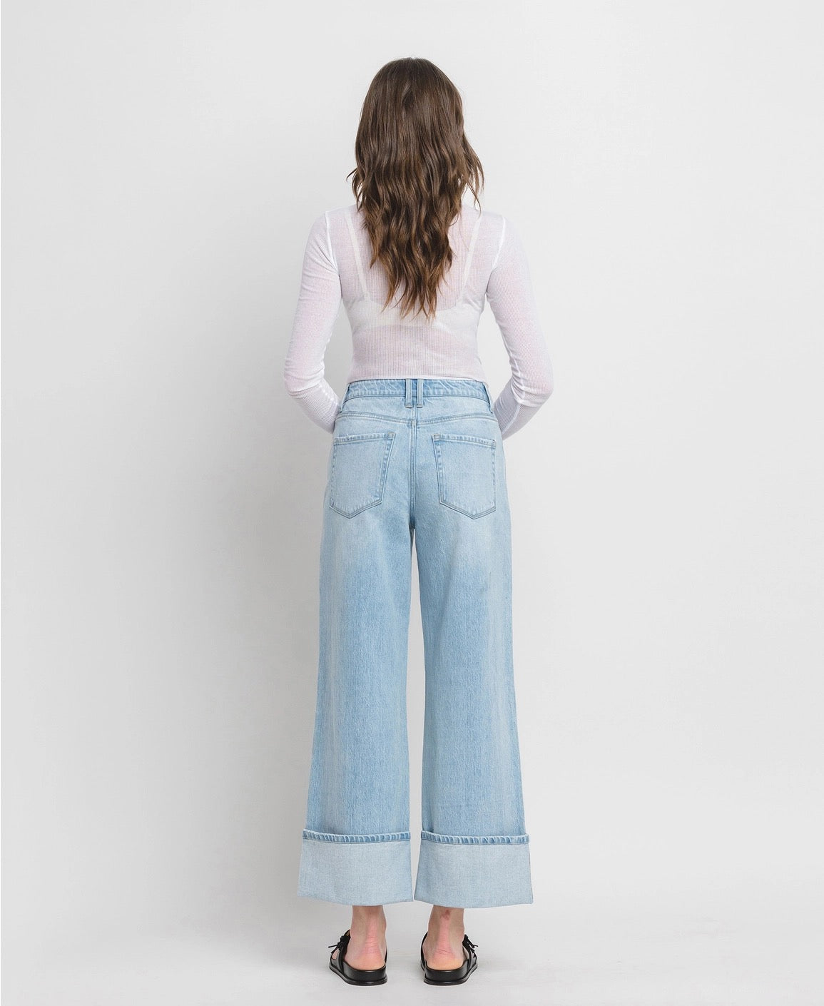 Vervet by Flying Monkey Super High Rise Cuffed Jeans