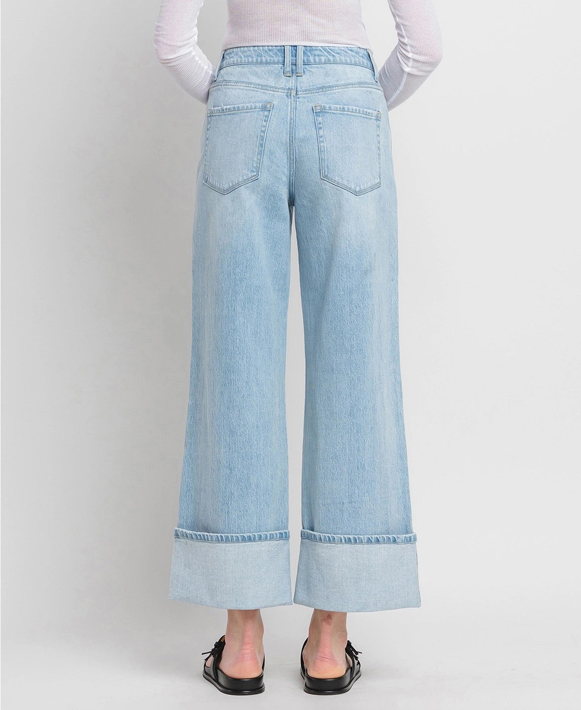 Vervet by Flying Monkey Super High Rise Cuffed Jeans