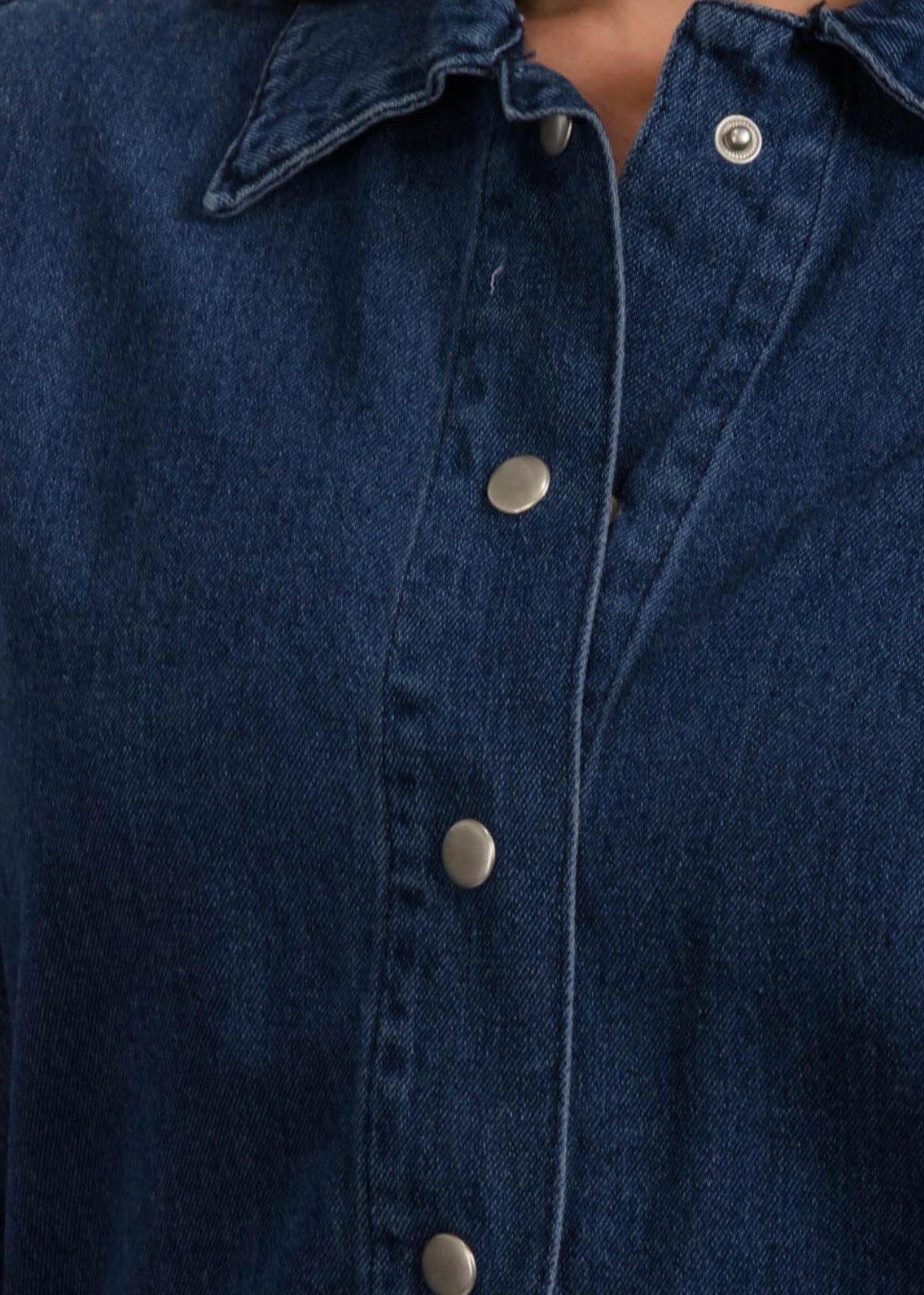 Long Cut Out Sleeve Button Up