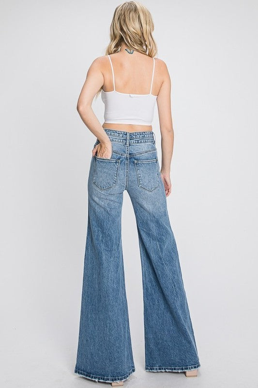 Petra High Waisted Comfort Stretch Vintage Wide Leg