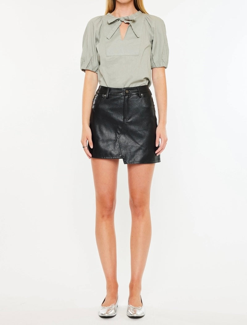 KanCan Black Pleather Skirt