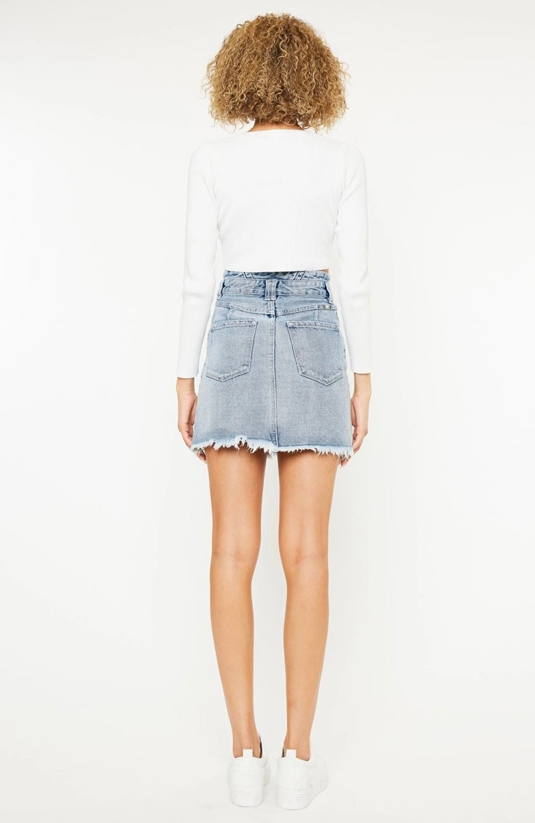 KanCan High Rise Denim Skirt