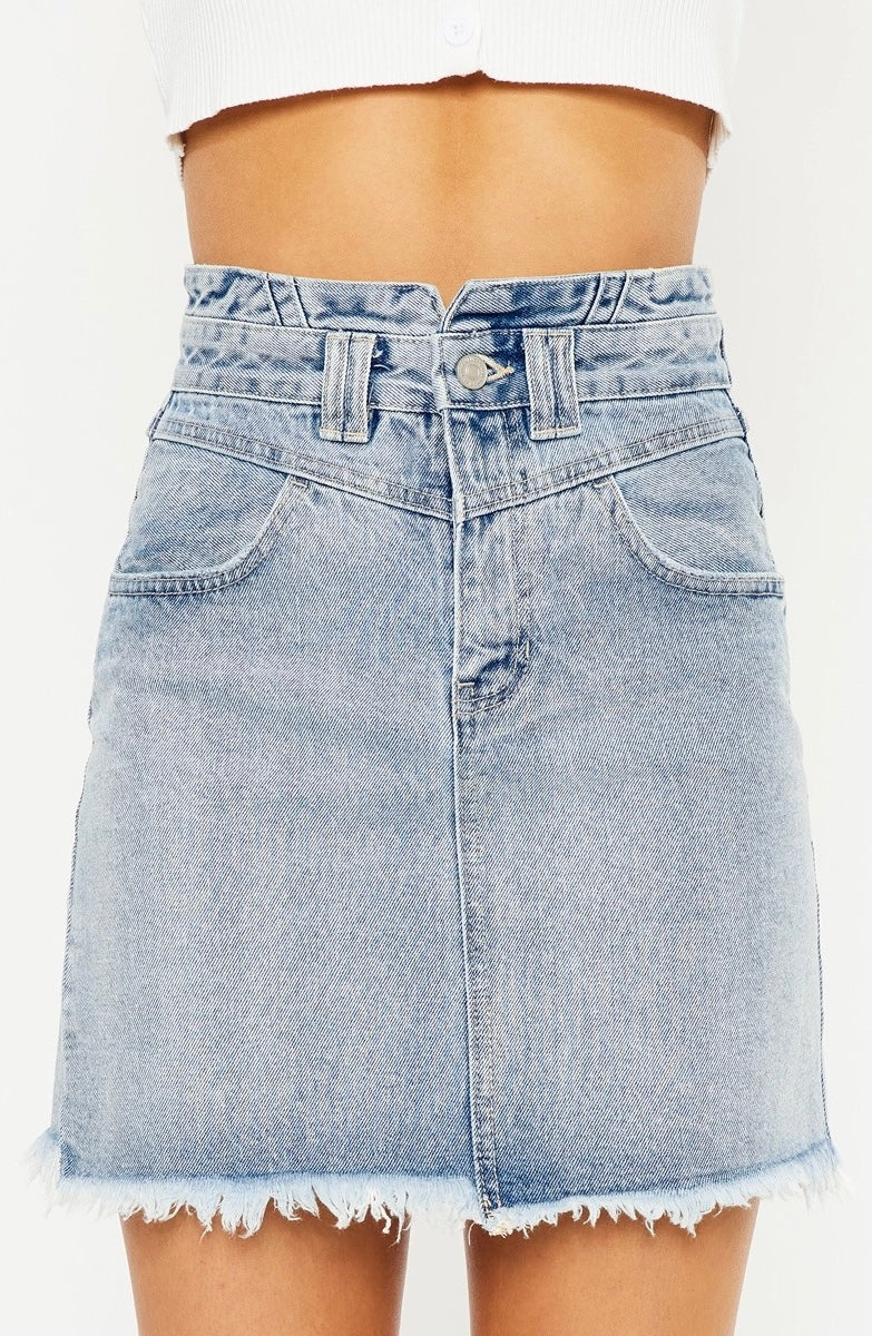 KanCan High Rise Denim Skirt