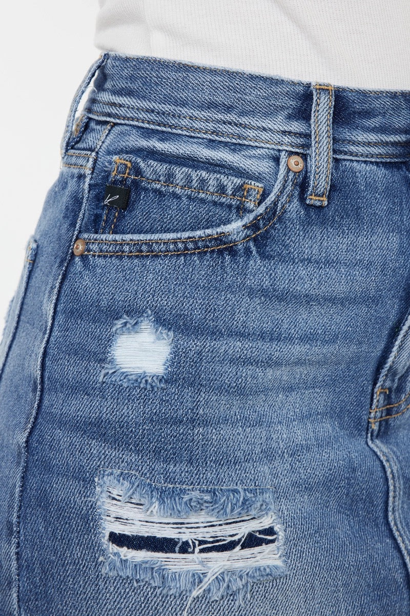 KanCan Slanted Jean Skirt