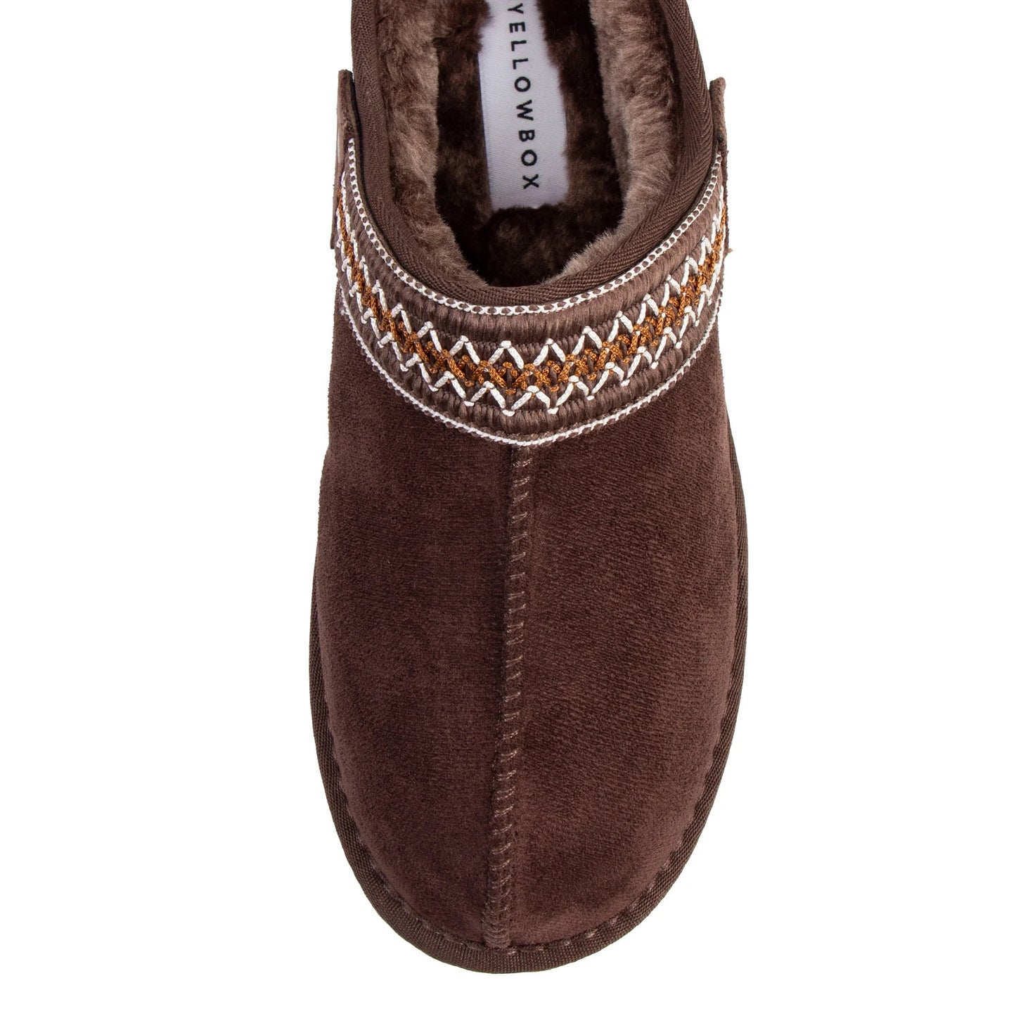 Yellow Box Magda Flatform Clog Chocolate Color