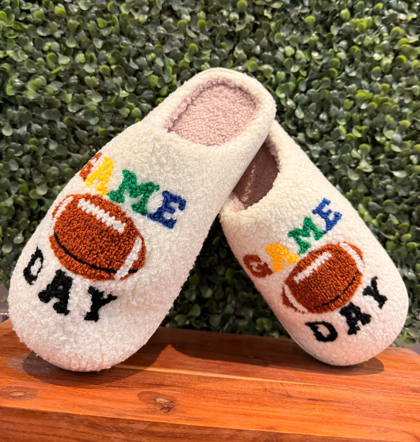 White Slippers Football "Game Day"