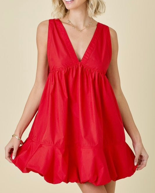 Strapless Knit Mini Dress w/Double Ties