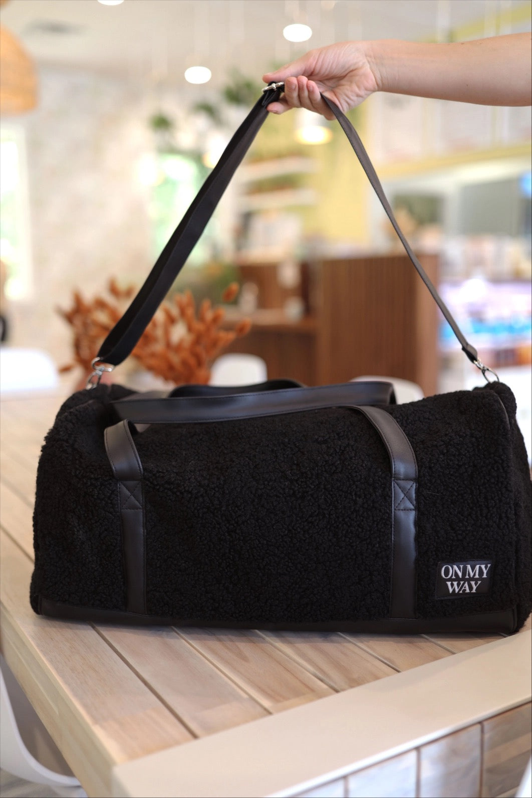 Purse Case Sherpa "On My Way" Duffle Big Bag