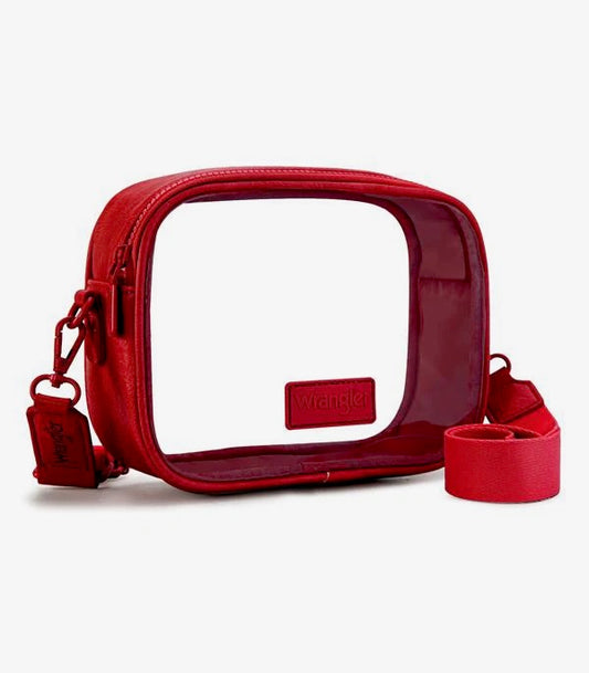 Red Wrangler Clear Stadium Bag
