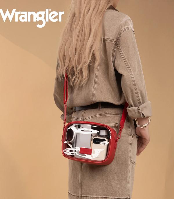 Red Wrangler Clear Stadium Bag