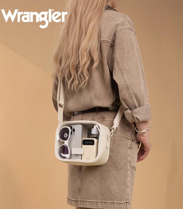 White Wrangler Clear Stadium Bag