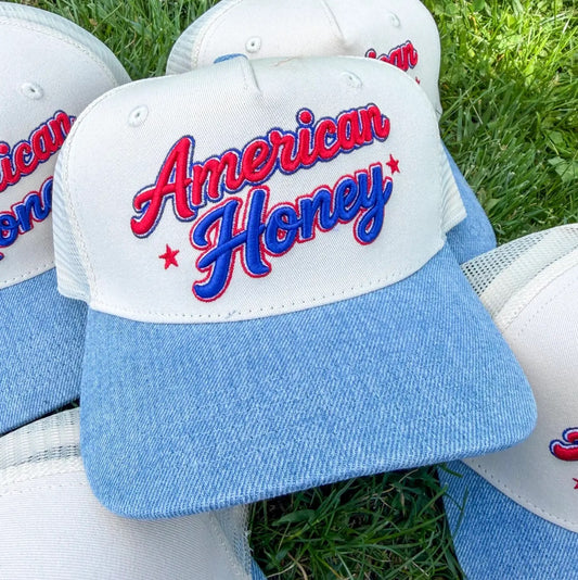 All American Honey 3D Embroidered Hat