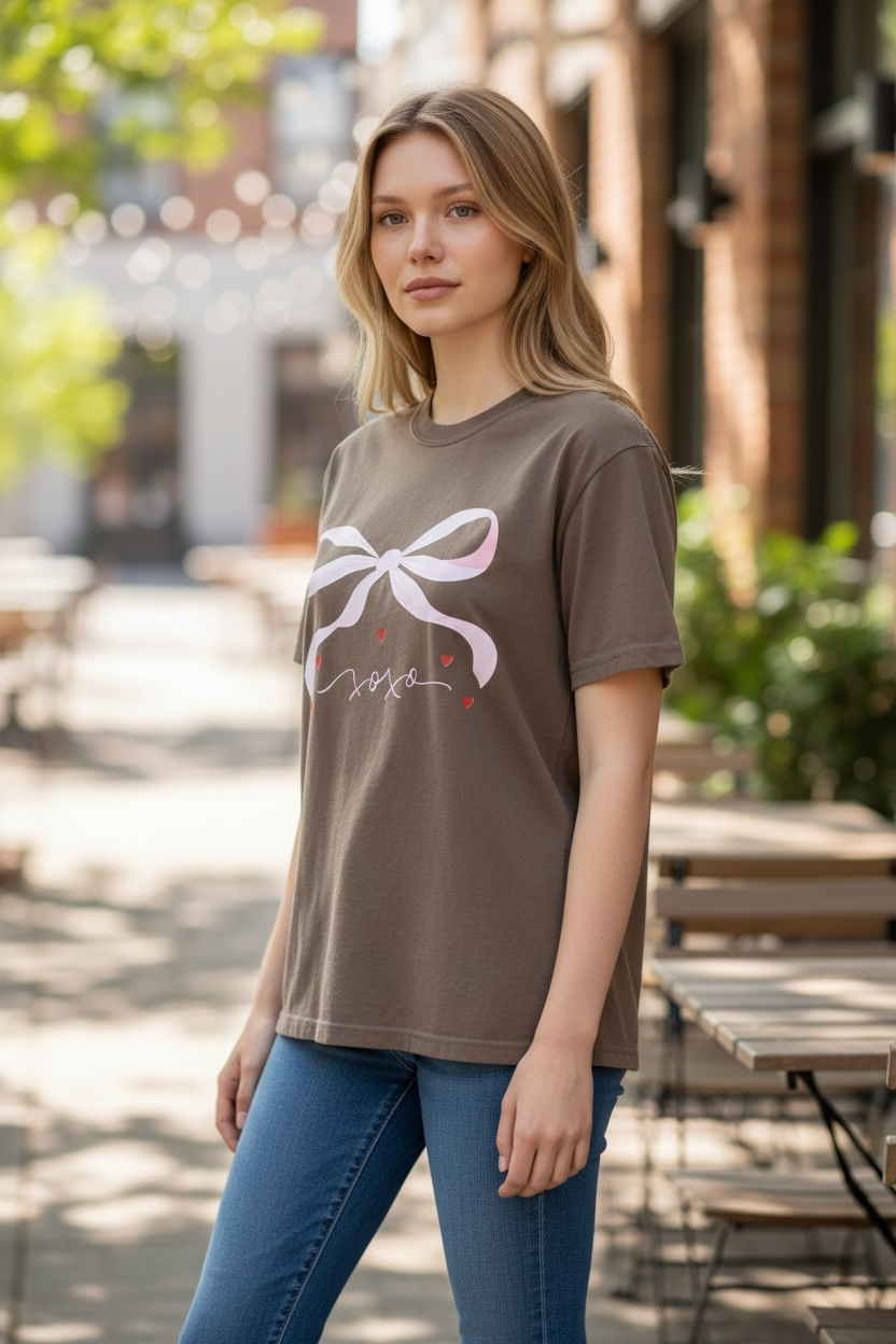 Brown Crewneck T-Shirt