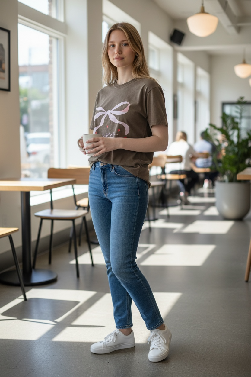 Brown Crewneck T-Shirt
