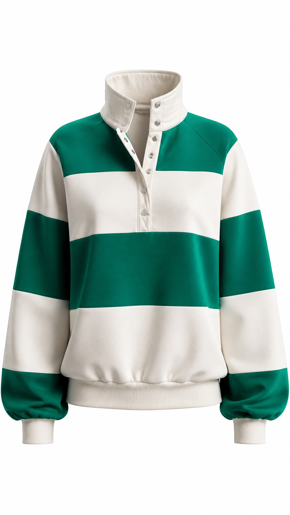 Women's Everly Cobalt Green Striped Pullover