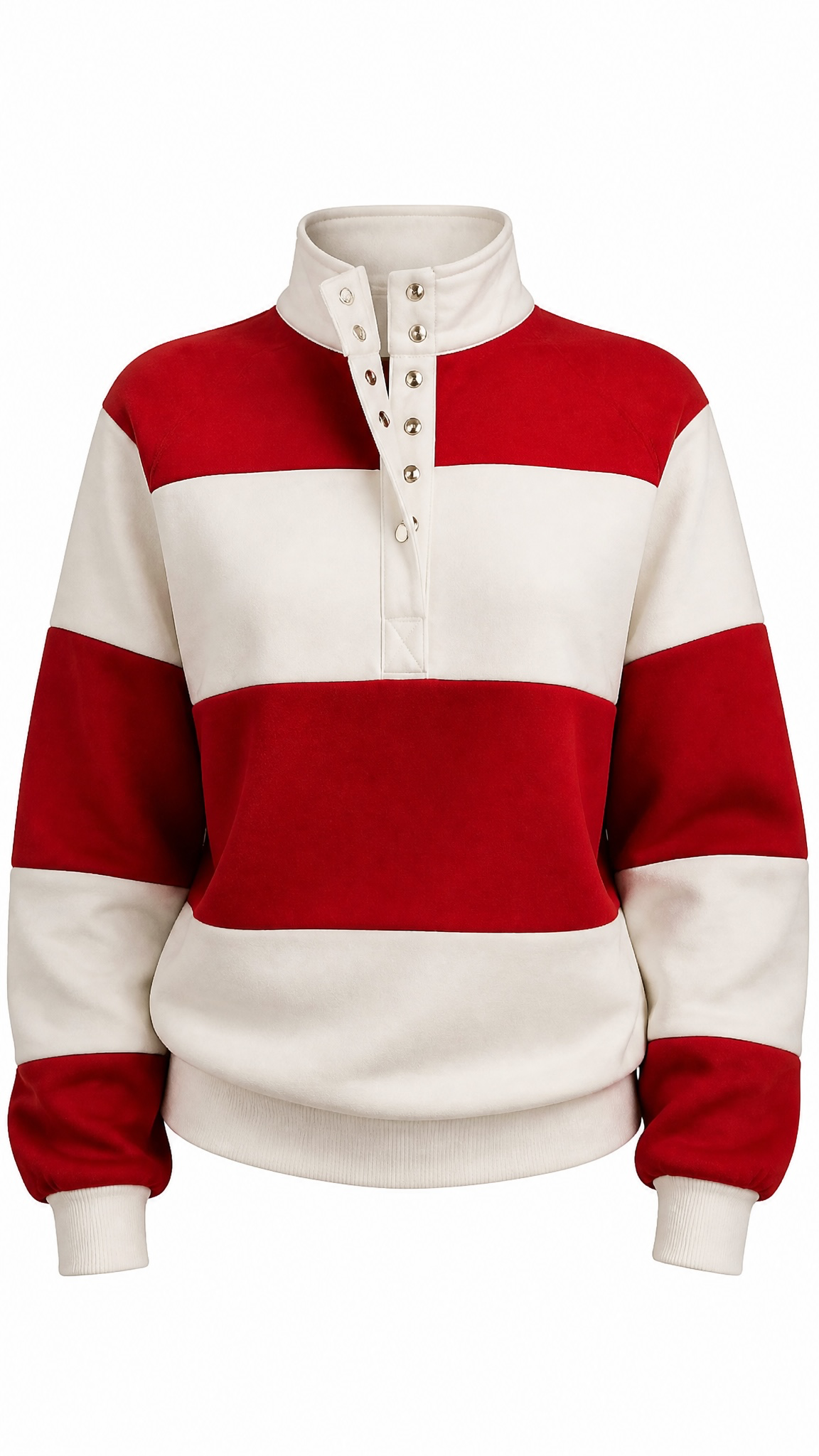 Women's Everly Red Striped Pullover