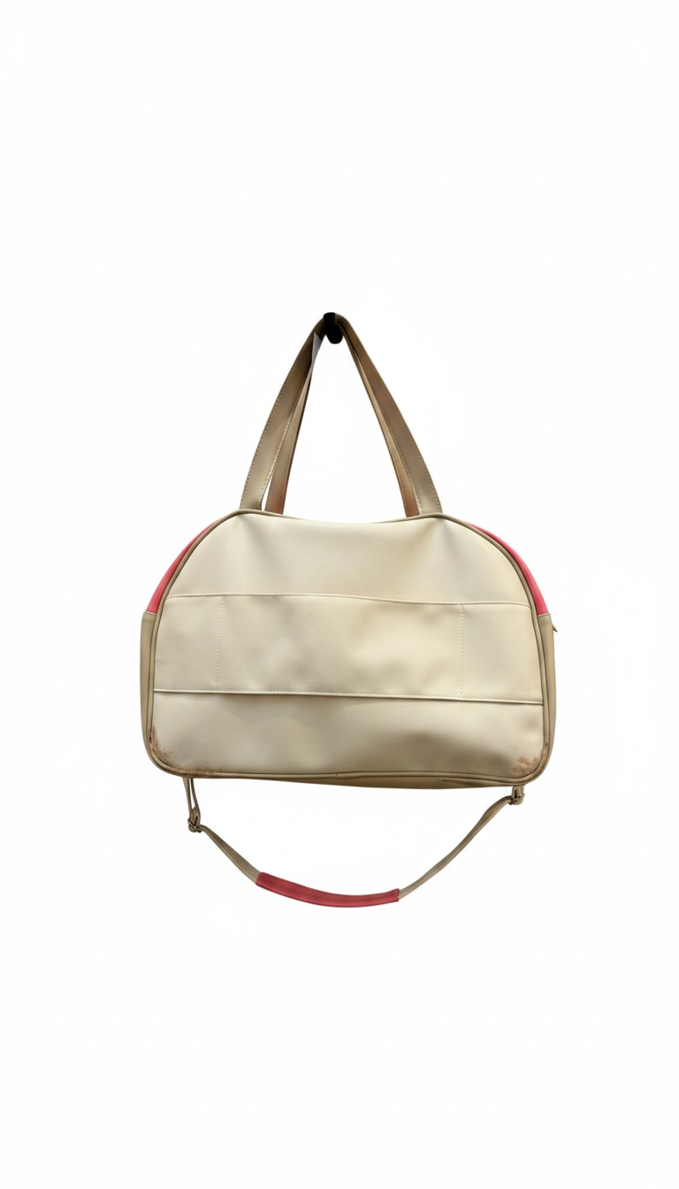 Duffel Bag Embroidered Lettering "Let's Go"