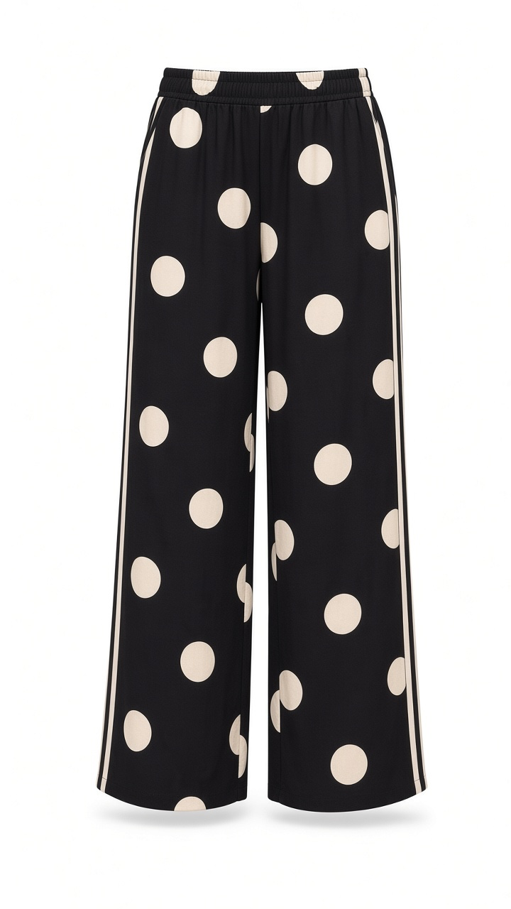 Women's Wide-Leg Polka Dot Pants