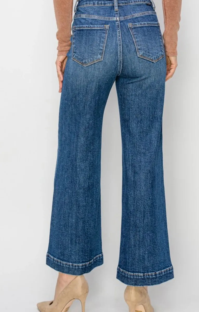 Risen Jeans High Rise Ankle Wide Jeans