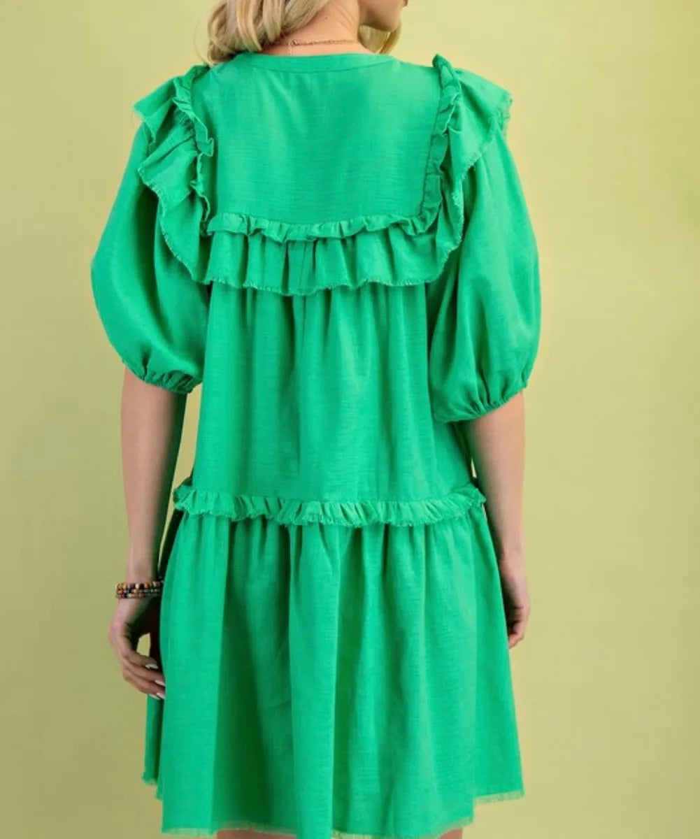 Half Sleeve Button Up Dress - Sold Out
