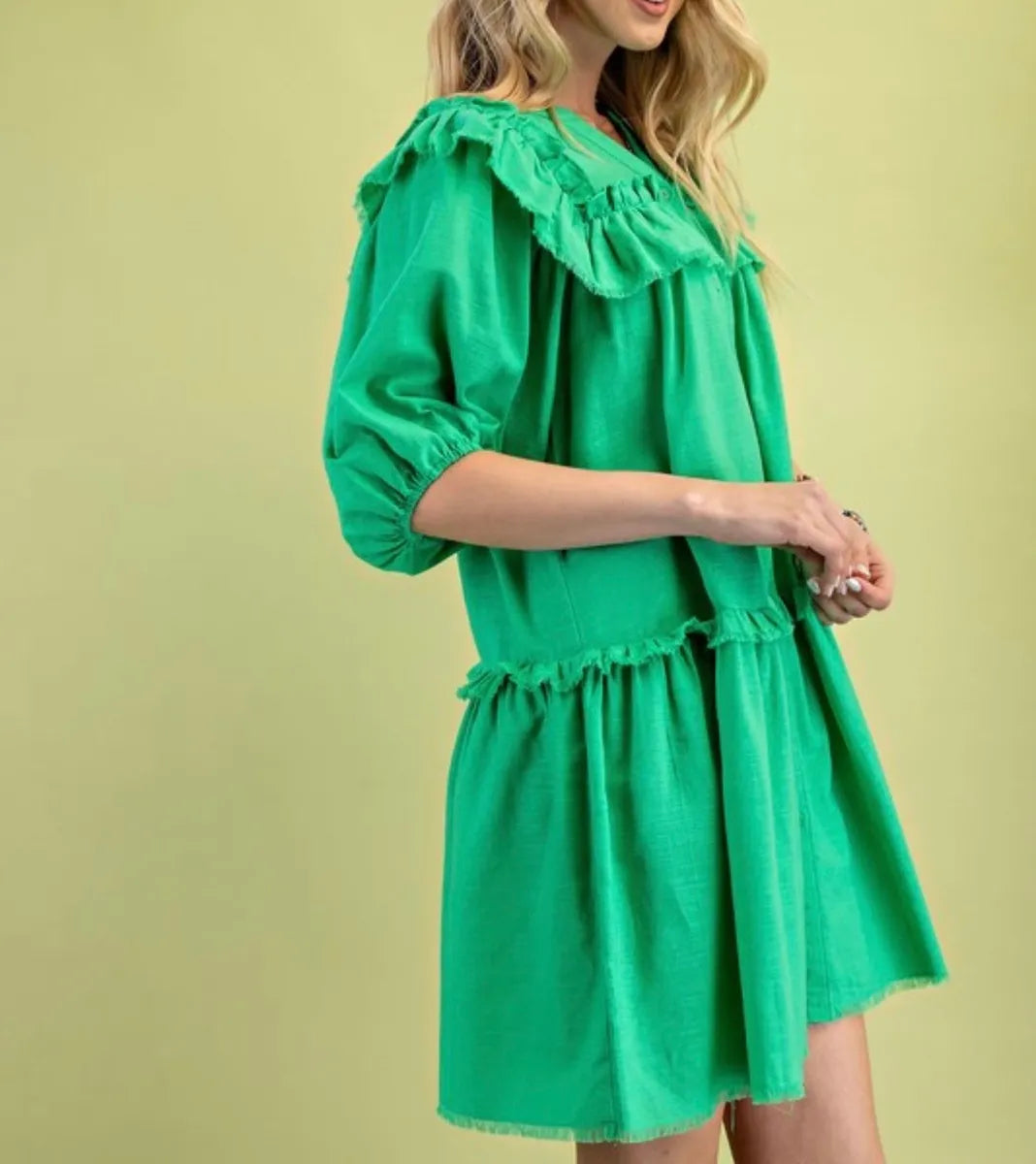 Half Sleeve Button Up Dress - Sold Out